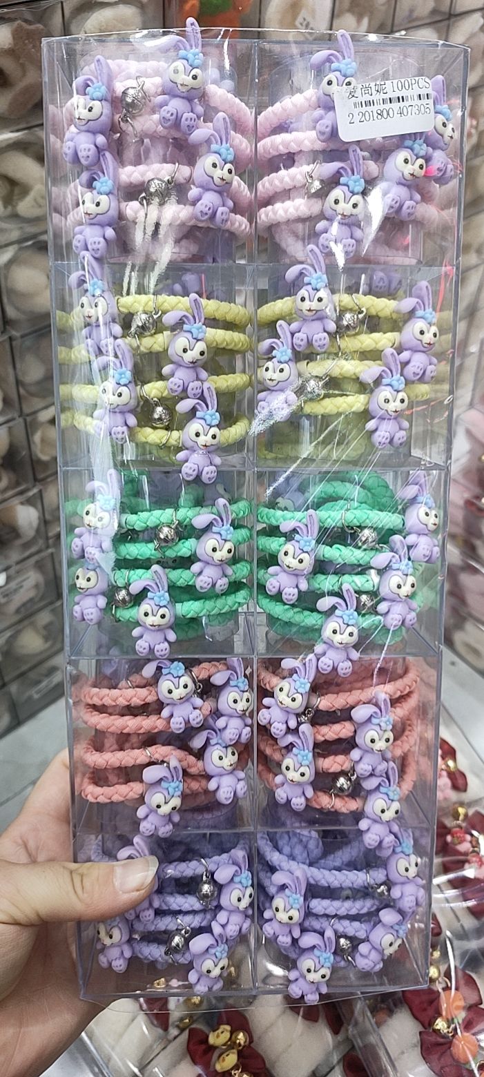 网红同款皮筋/四季吊卡皮筋/卡通皮筋细节图