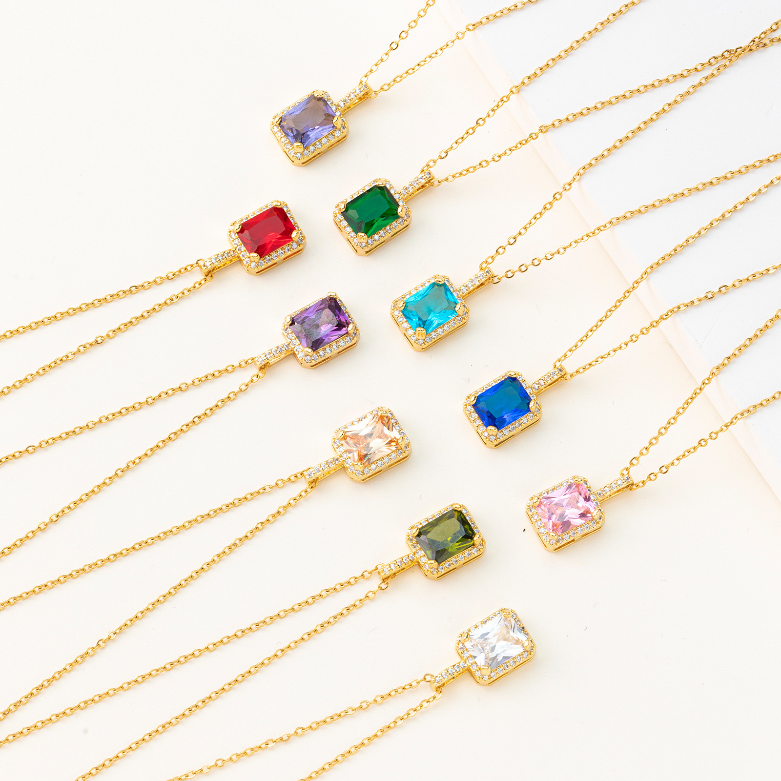 Aaa Zircon Inset Collar Pendant Necklace Fashion European And American Quality Collarbone Chain Cross-Border Source Manufacturers full figure
