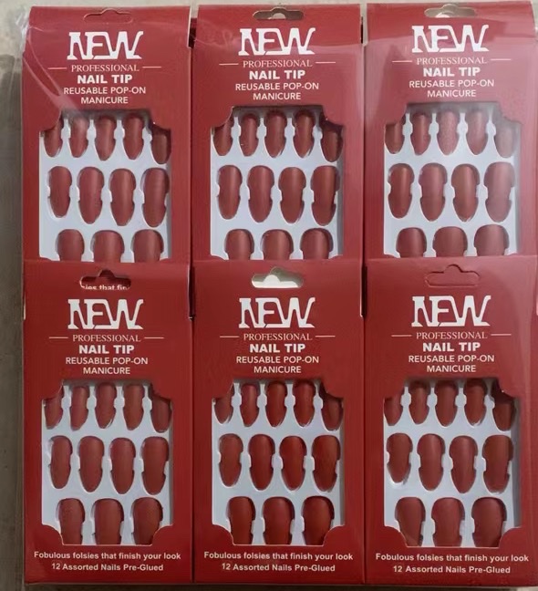 Wearing nails, false nail patches, manicure details Picture