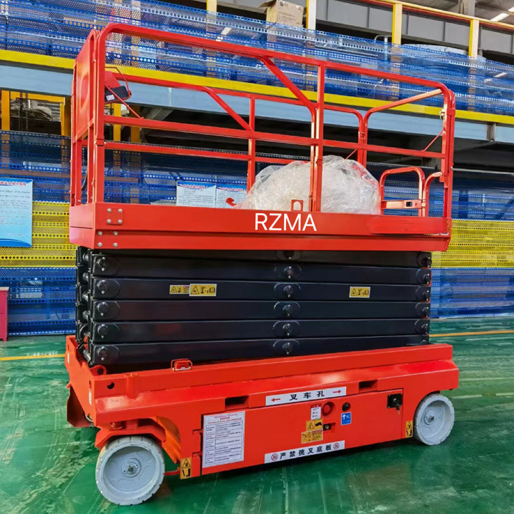 Mobile scissor lift, 6-18 meters high electric hydraulic lifting platform, aerial work lifting vehicle Item Picture