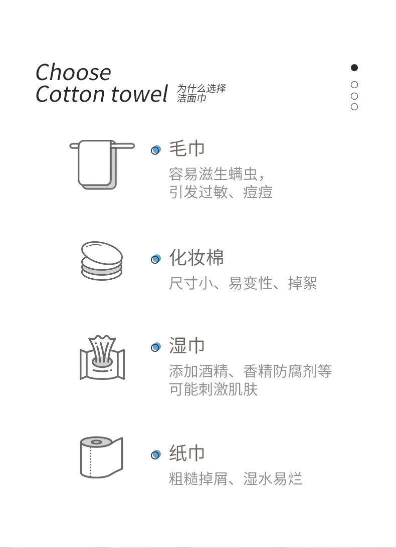 艳影300克大卷一次性洗脸巾洁面巾F纹棉柔巾家用擦脸巾洁面巾详情图2