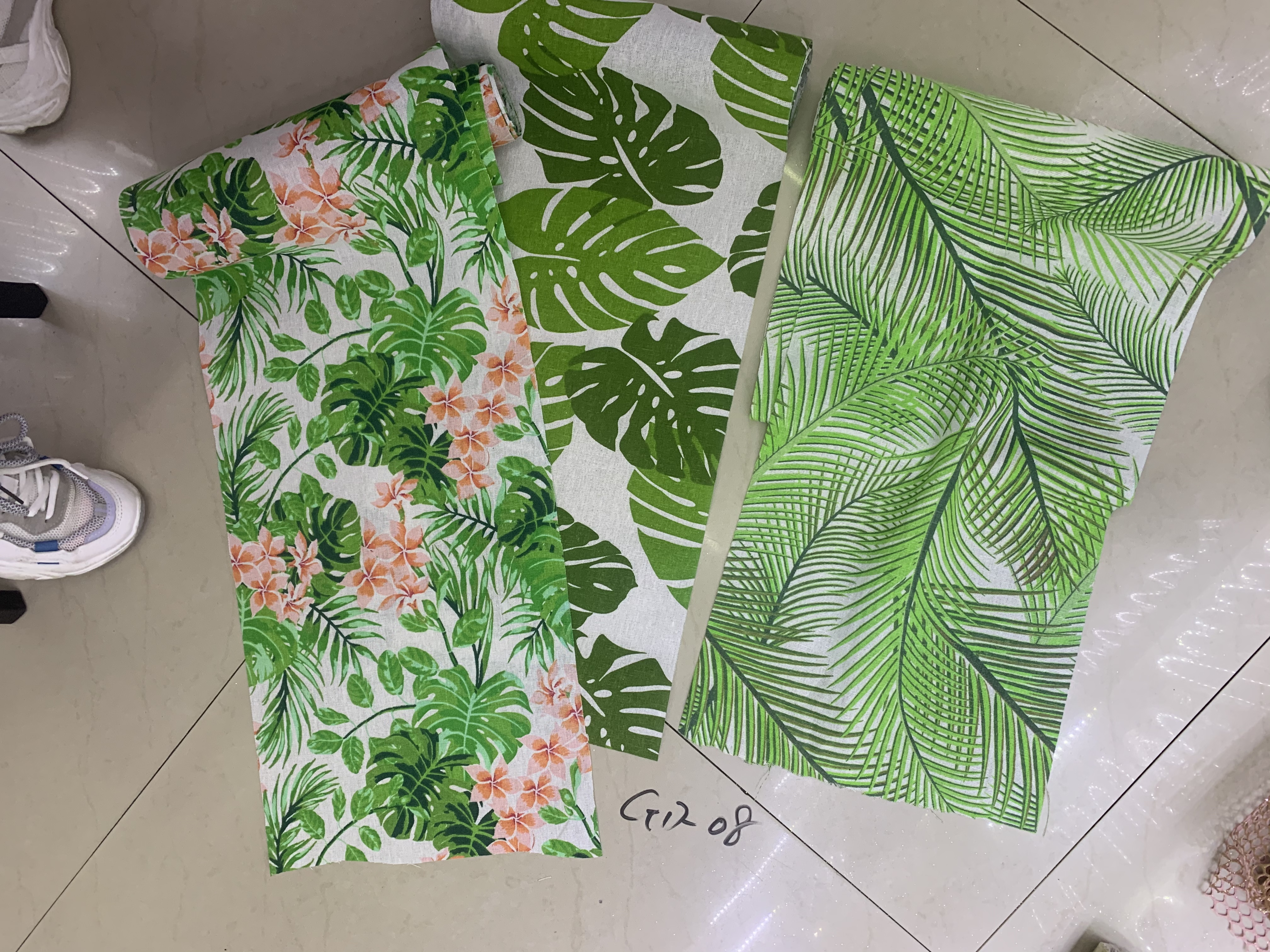 印花棉麻布卷28cmx450