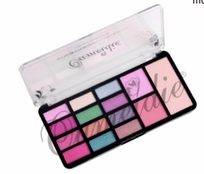 12 eyeshadow +2 blush +1 powder compacts details Picture