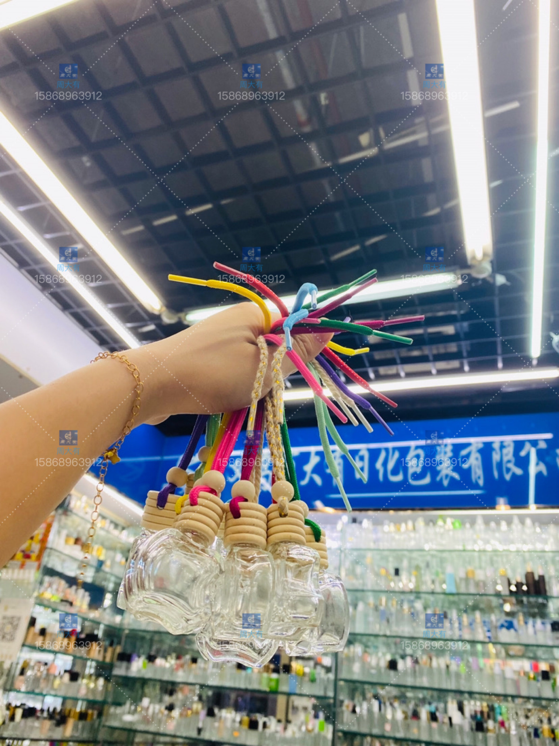 5ml苹果玻璃汽车挂件香水瓶