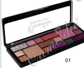 Eyeshadow + blush + powder compact details Picture