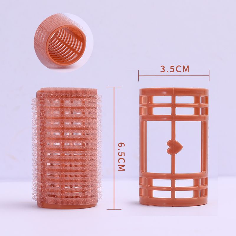 Four self-adhesive, spliced and fixed hair curlers for lazy people with side-swept bangs, air plastic curls, female student Item Picture