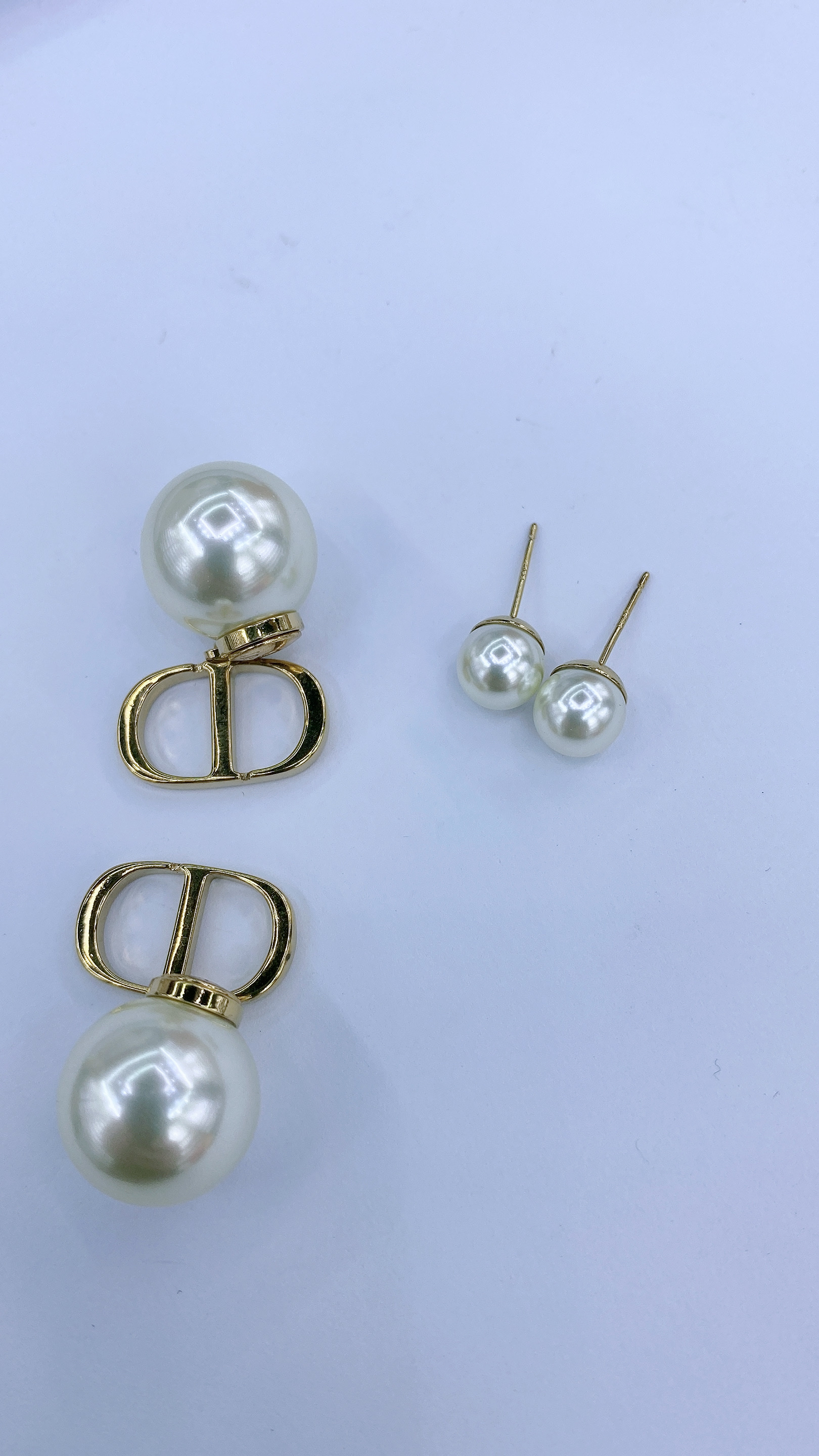 双环珍珠耳环时尚欧美风格复古优雅气质耳环两戴耳钉详情图4