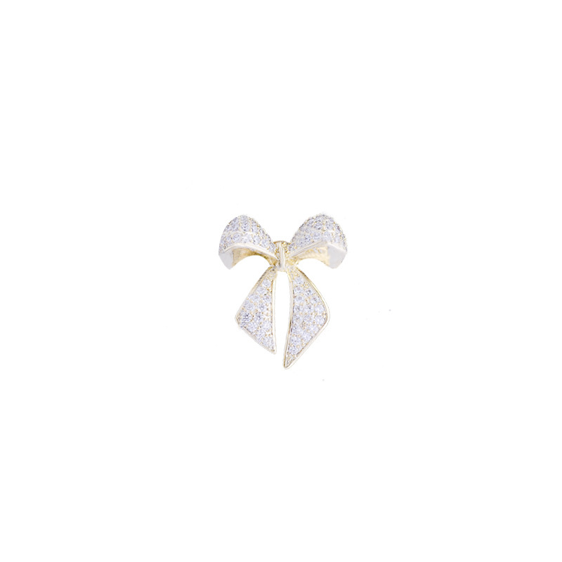 044 Korean version fashionable and elegant bow, trendy European and American style round brooch, cute and simple, individual style, fashionable and cute women's accessory, clothing accessory, brooch Item Picture