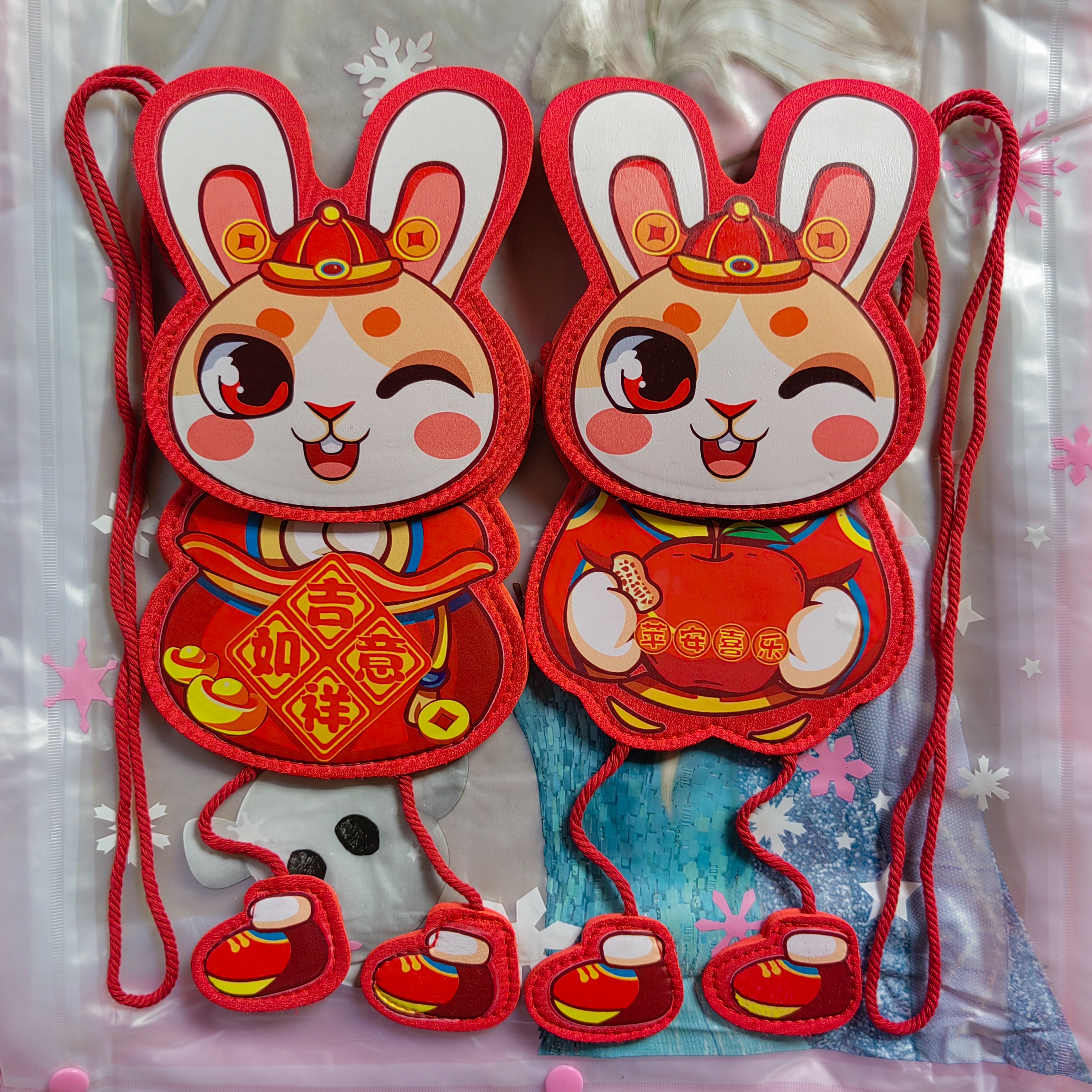 2023年兔年热销兔兔国潮红包背带式可爱造型兔兔红包国潮风范厂家直销海娟玩具详情图2