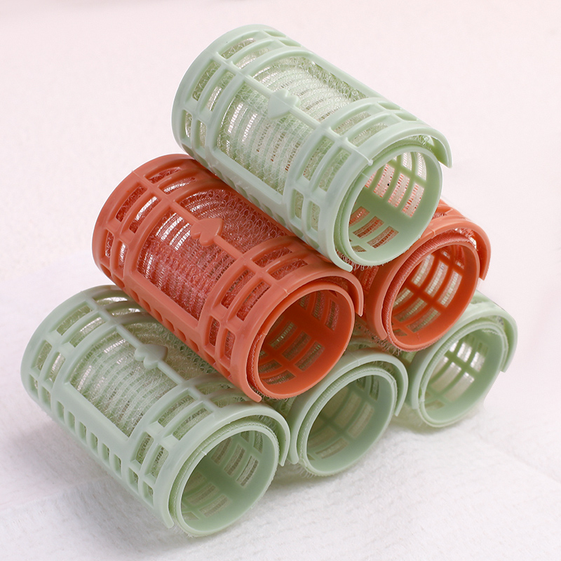 Four self-adhesive, spliced and fixed hair curlers for lazy people with side-swept bangs, air plastic curls, female student details Picture