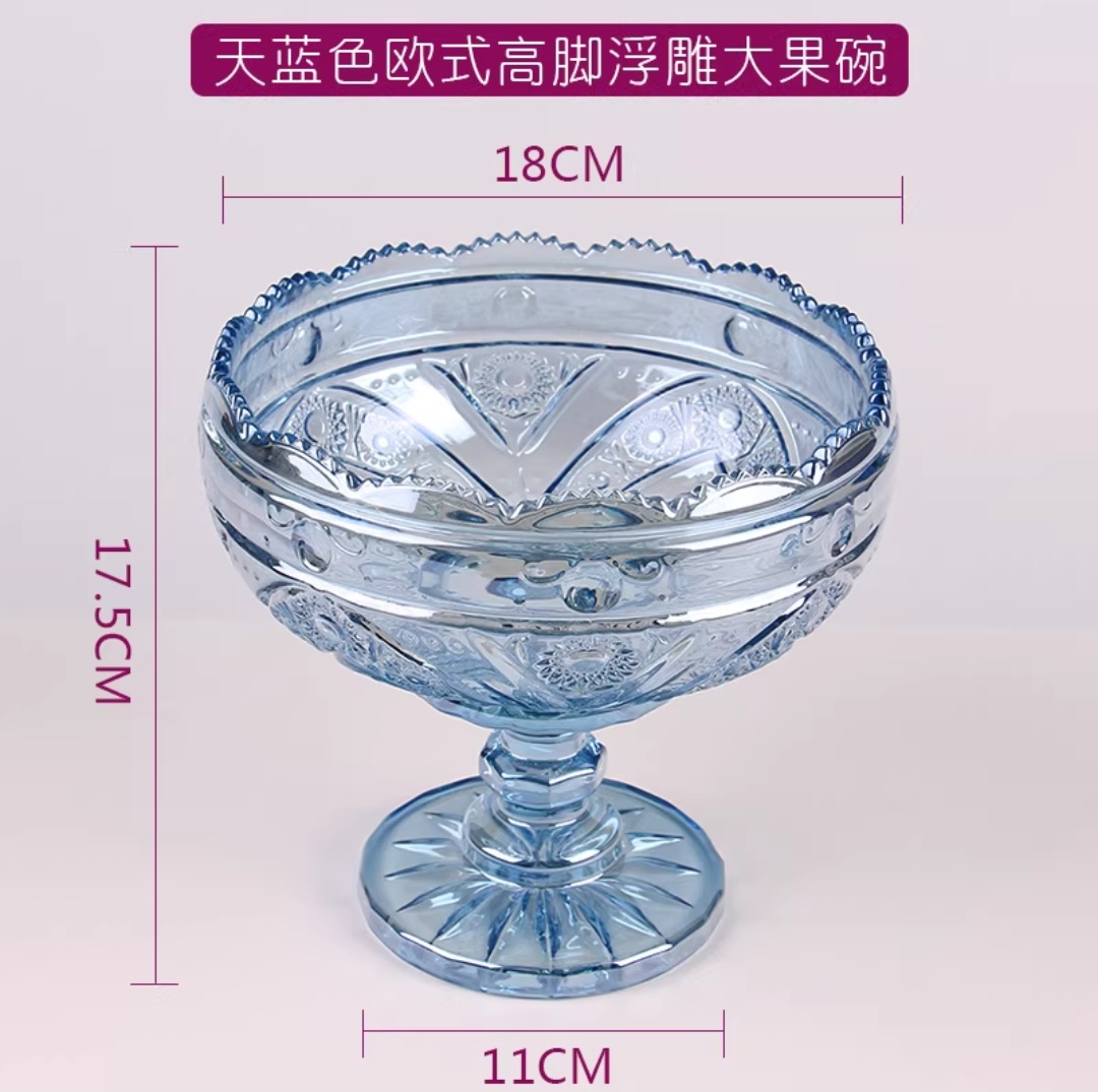 水晶果盘/欧式果盘果斗/家居摆件产品图