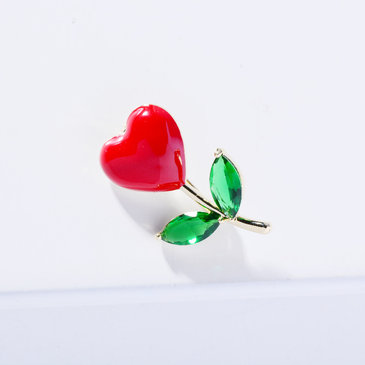041 Korean version fashionable and elegant flower trend, European and American style round brooch, cute, simple and individual, fashionable and cute women's accessory clothing accessory brooch Specification image