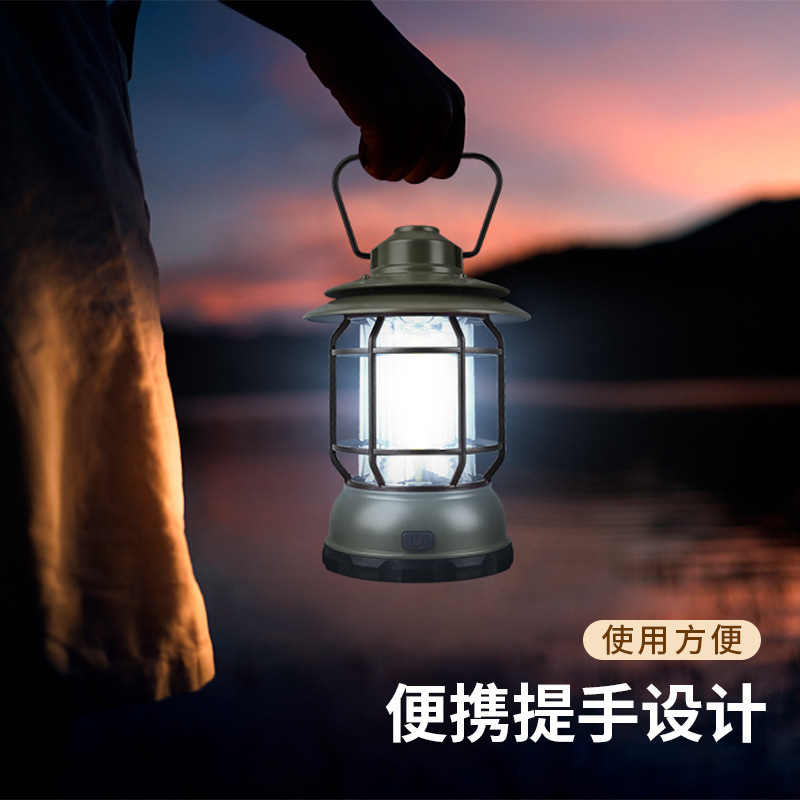 复古手提马灯/露营灯帐篷灯/挂式照明马灯产品图