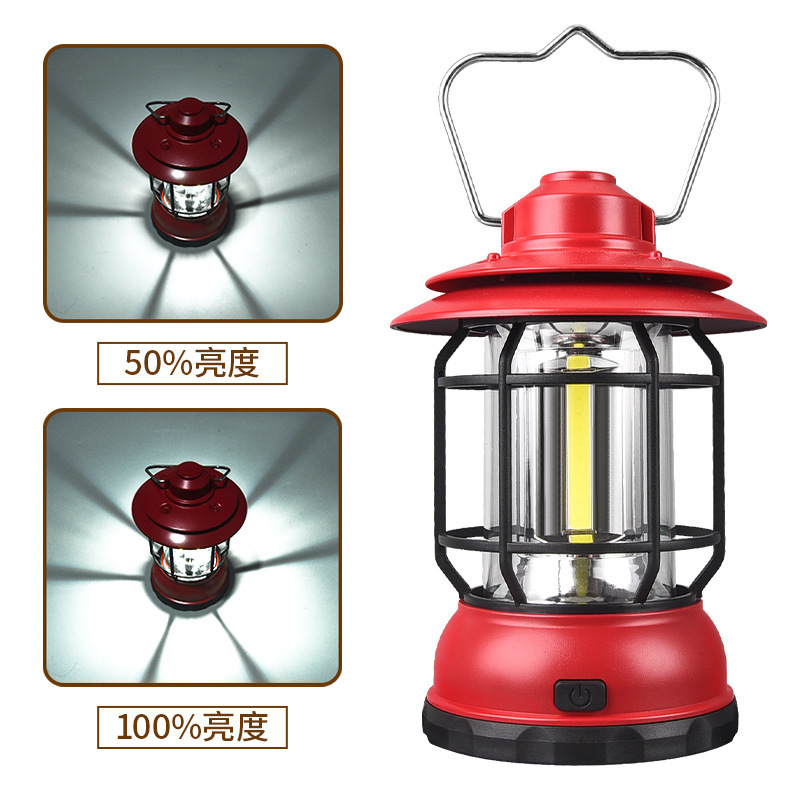 复古手提马灯/露营灯帐篷灯/挂式照明马灯细节图