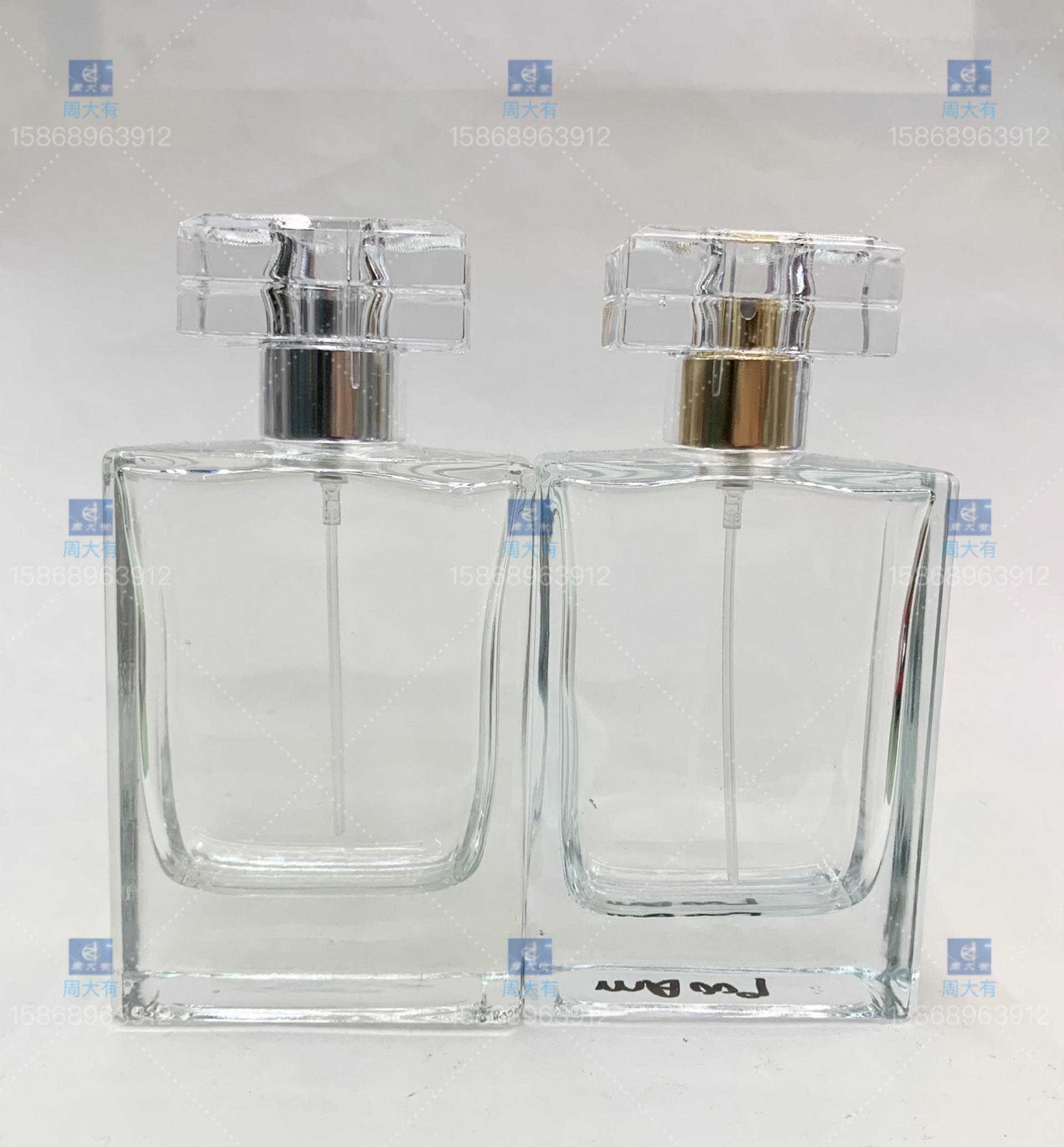 60ml高端精品方形玻璃香水喷雾瓶