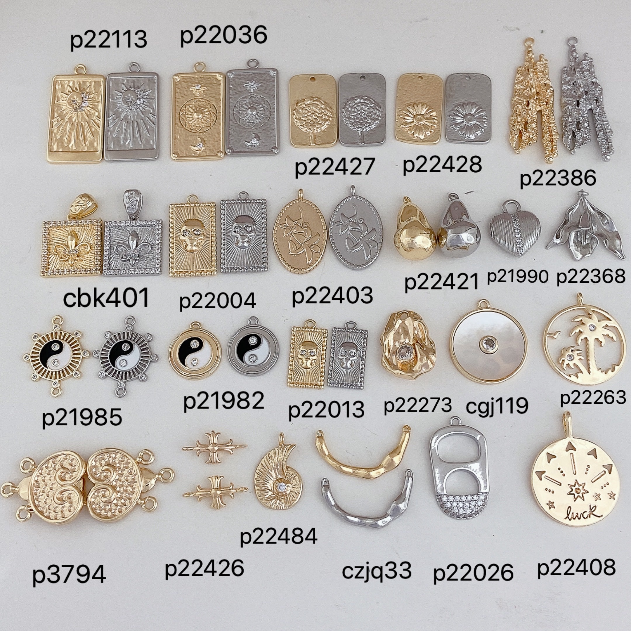 众兴饰品长方形锆石吊牌