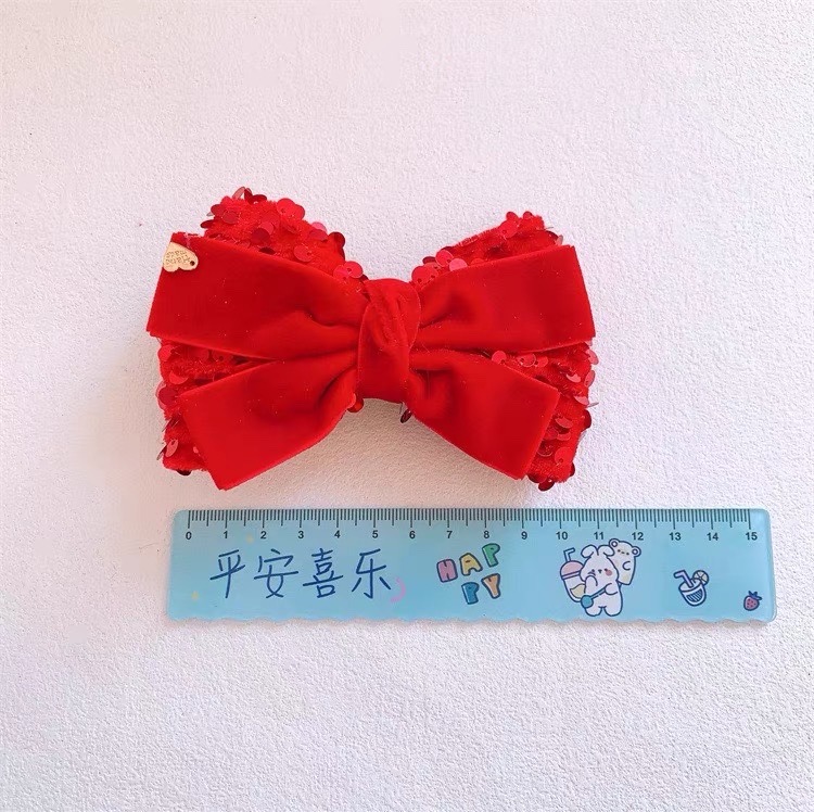 New Year's edition bow hair clip details Picture