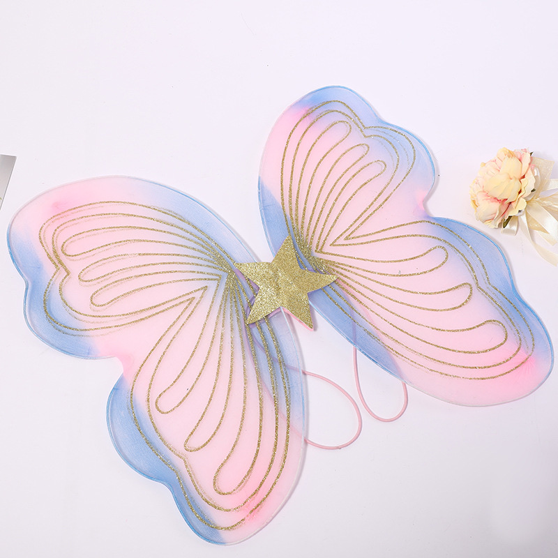 粉蓝蝴蝶翅膀精灵翅膀仙女翅膀儿童派对用品                                        