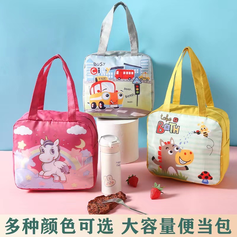 New lunch box, bento bag, insulated lunch bag, Japanese cartoon tote bag, student lunch box, insulated bento bag details Picture