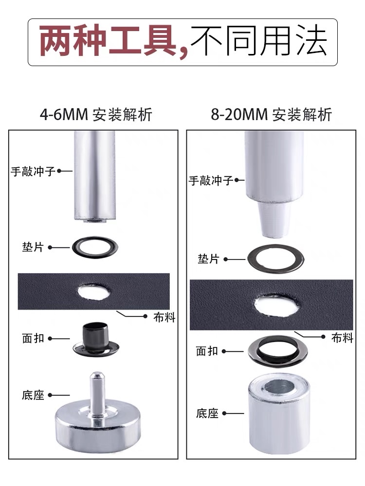 Air hole buttons, hollow rivets, clothing decoration, metal accessories, DIY belt holes, chicken eye shoes, button circles, clothes details Picture