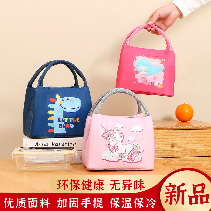 New portable bento bags, lunch box bags, student and children's meal bags, lunch box bags, bento bags, aluminum foil insulated bags details Picture