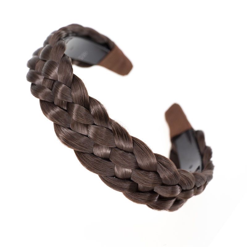 新款纯手工编织假发辫子五股发箍约4厘米宽高档时尚美观大气头箍