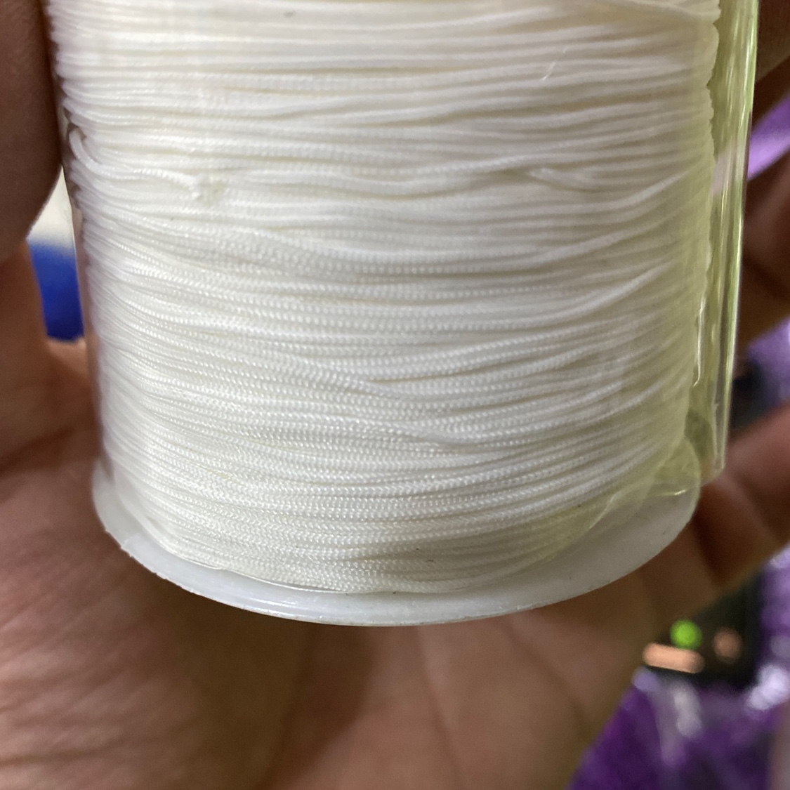 涤纶线玉线100码卷线包装线材编制线材中国结手工编织装饰材料钥匙链挂件饰品纯白色100码