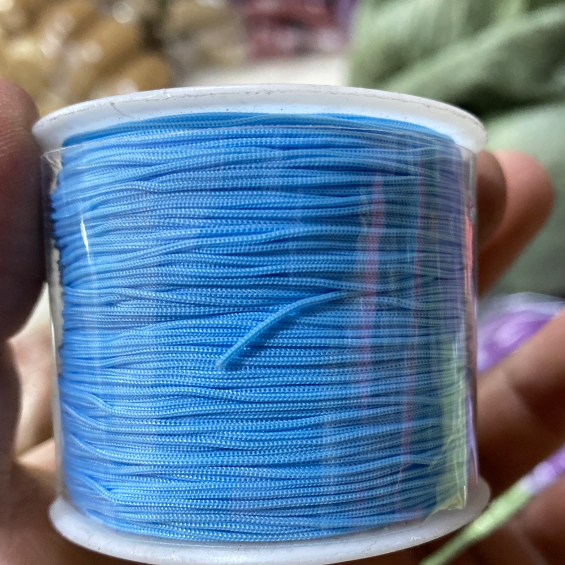涤纶线玉线100码卷线包装线材编制线材中国结手工编织装饰材料钥匙链挂件饰品刚蓝色100码