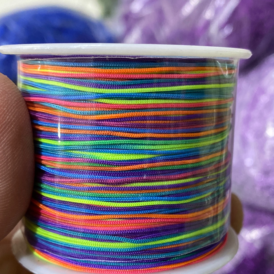 涤纶线玉线100码卷线包装线材编制线材中国结手工编织装饰材料钥匙链挂件饰品彩色100码