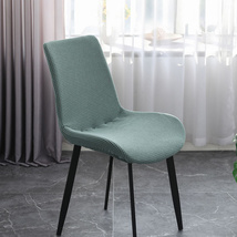 耐思酒店用品 餐厅椅子套 家用弹力椅套 纯色半截椅套 北欧椅套松柏绿