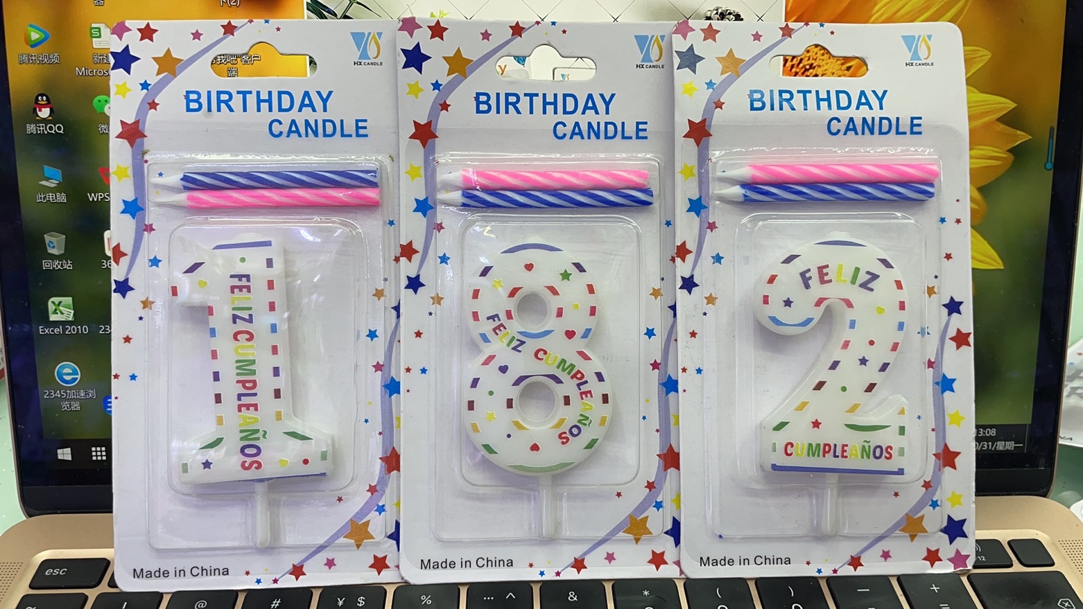 Spray painting (plastic digital candles, birthday party, birthday candle factory direct sales, Haoxuan Candle Factory Specification image