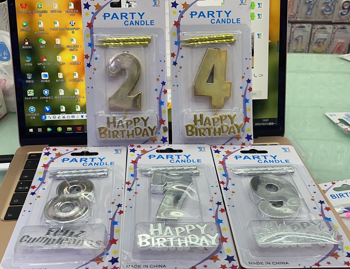 Spray painting (plastic digital candles, birthday party, birthday candle factory direct sales, Haoxuan Candle Factory details Picture