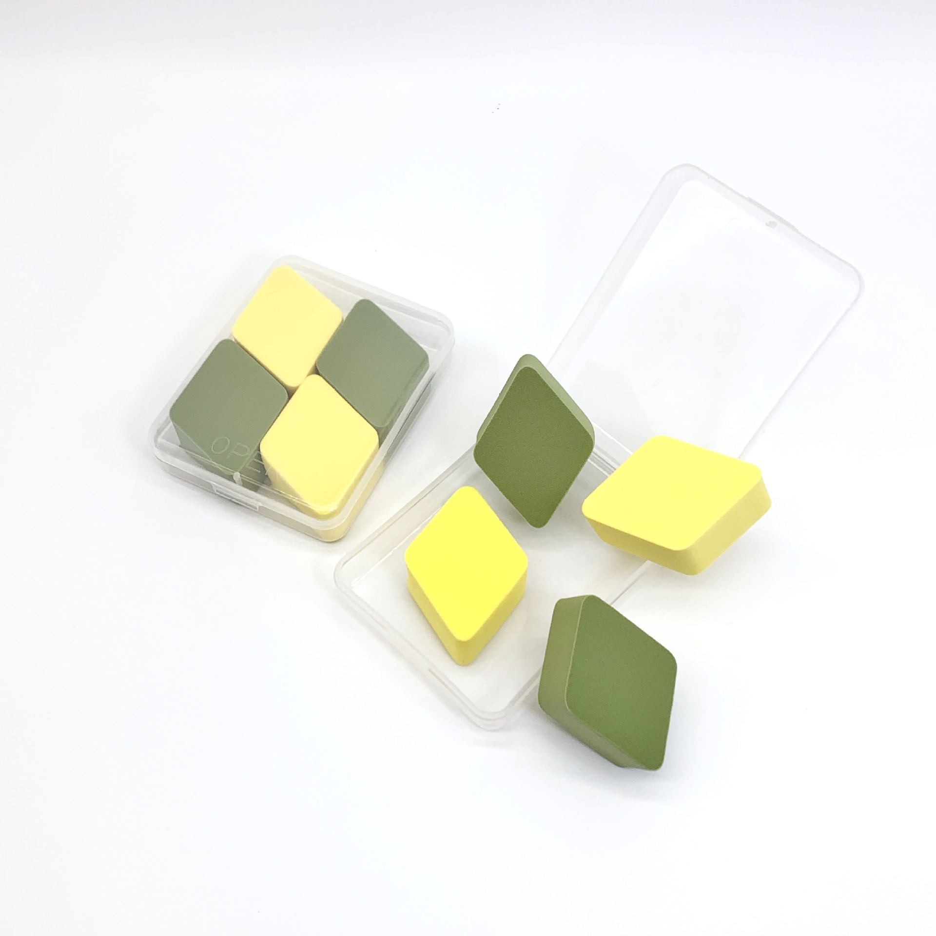Weekend Garden Series Box set of four diamond-shaped powder puff beauty eggs details Picture