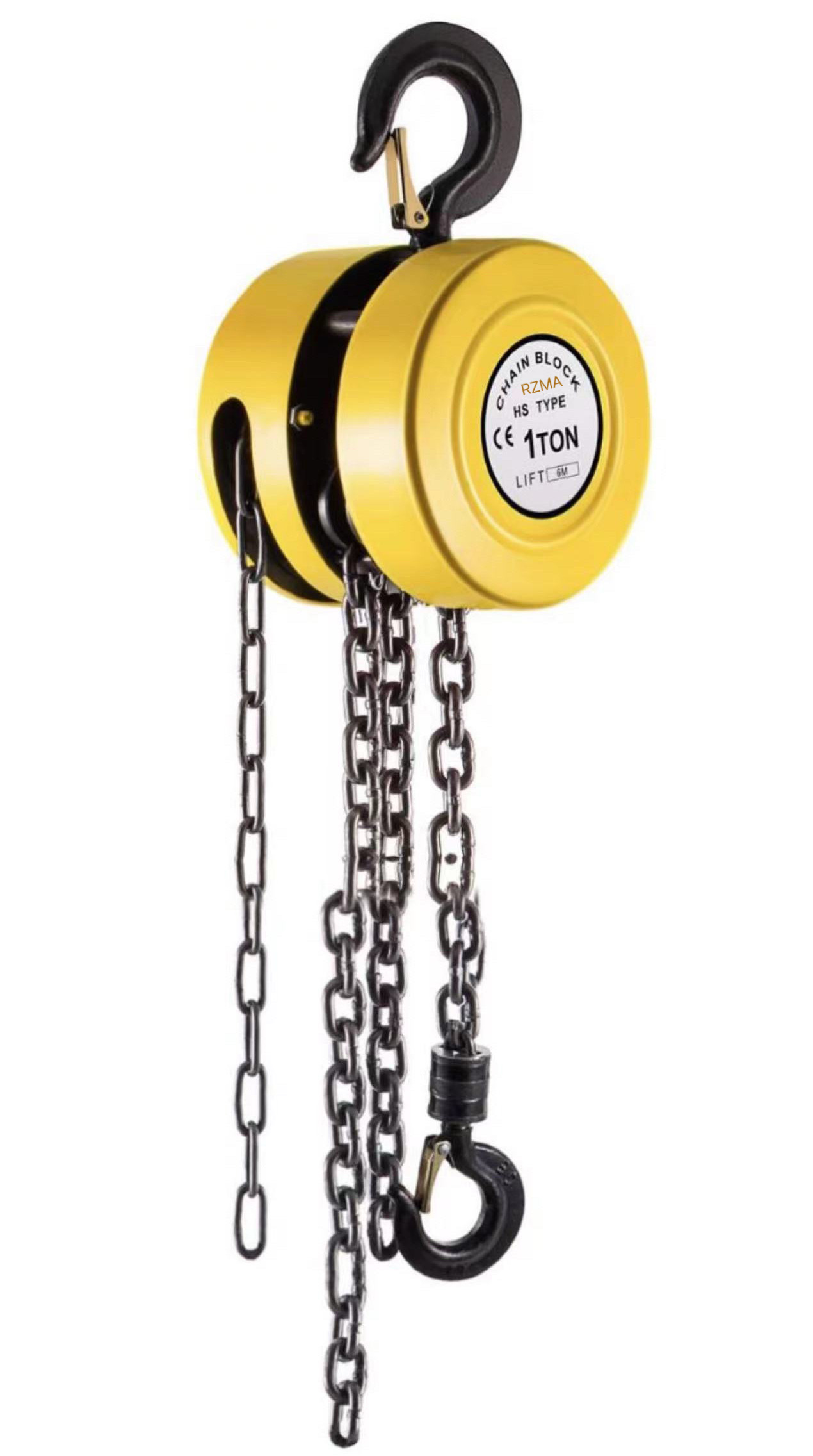 手拉葫芦 家用建筑吊葫芦 1吨5米HSZ型 环链 圆形倒链 手动起重器 小吊机 小型起重机