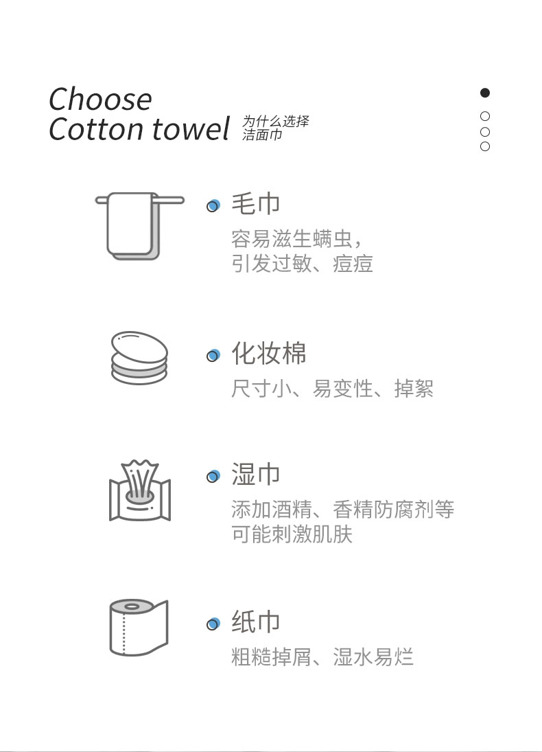 Yanying 300g large roll disposable face towel, cleansing towel, F-patterned cotton soft towel detail image 2