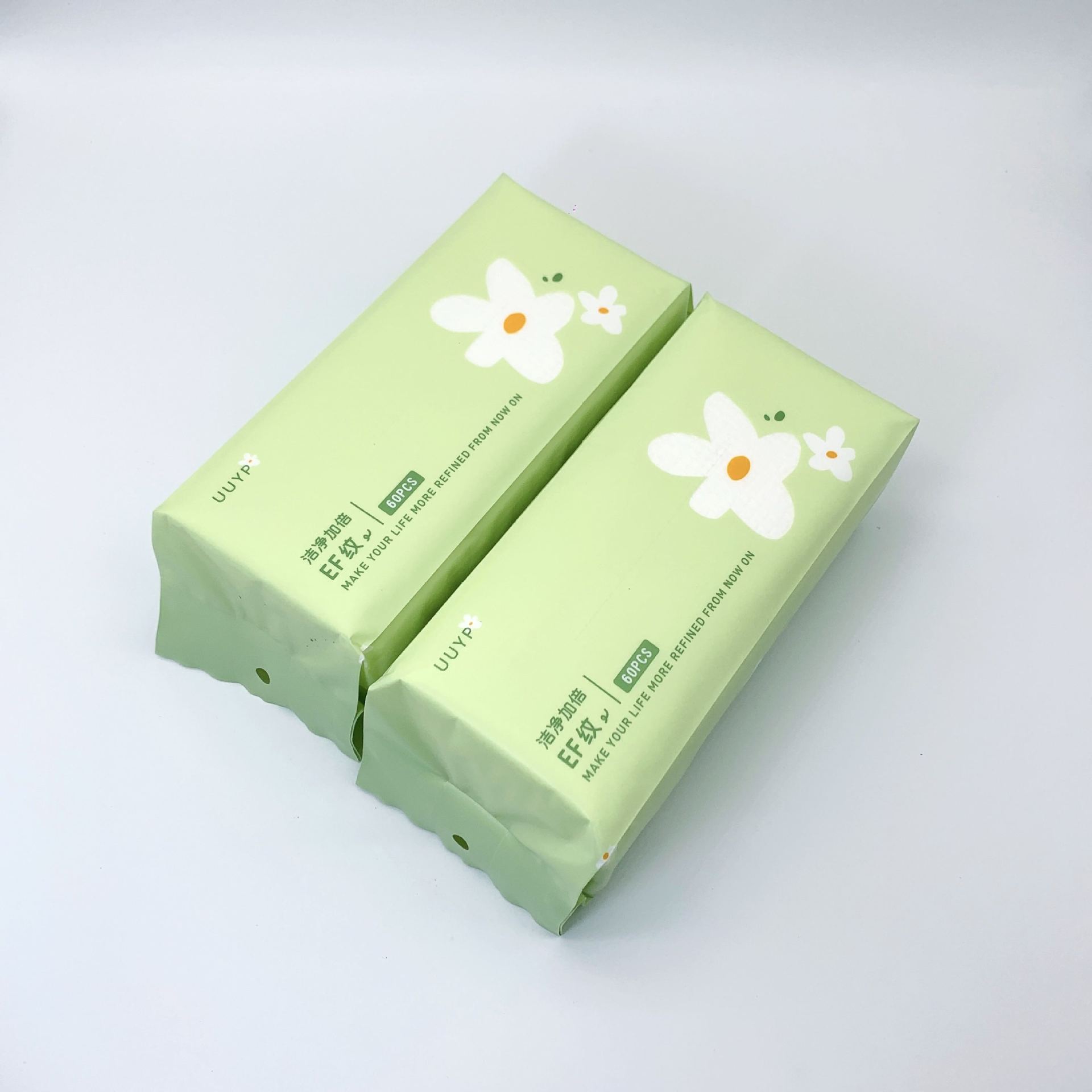 Bagged face towels, disposable cotton soft towels, facial cleansing towels, thickened EF patterned pull-out facial cleansing towels, towels, beauty towels details Picture