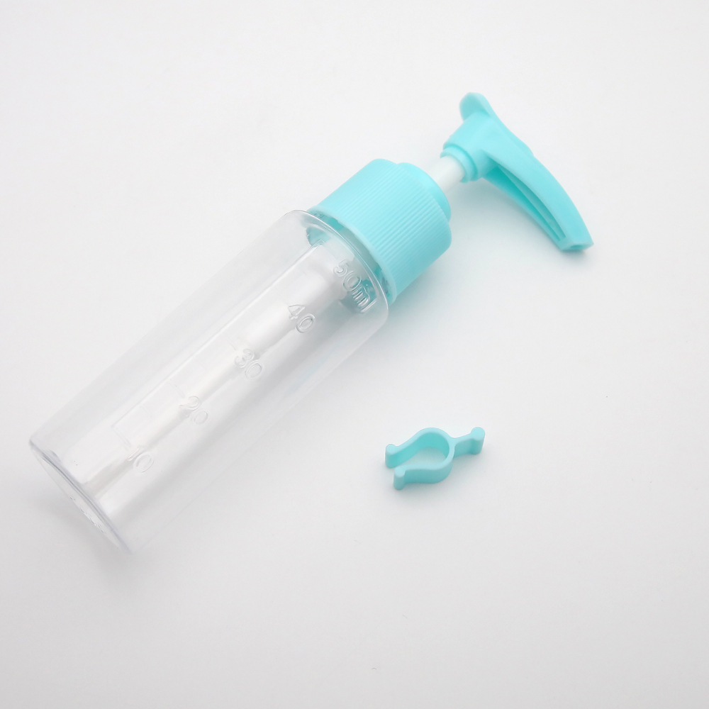 50ml transparent long plastic duckbill bottle for body wash repackaging cosmetics, wholesale empty bottles detail image 7