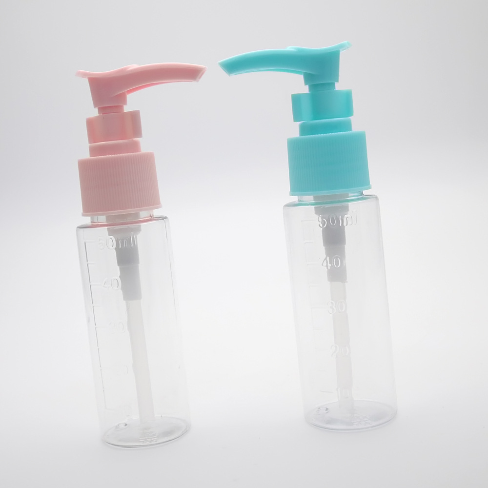 50ml transparent long plastic duckbill bottle for body wash repackaging cosmetics, wholesale empty bottles Application Scenario