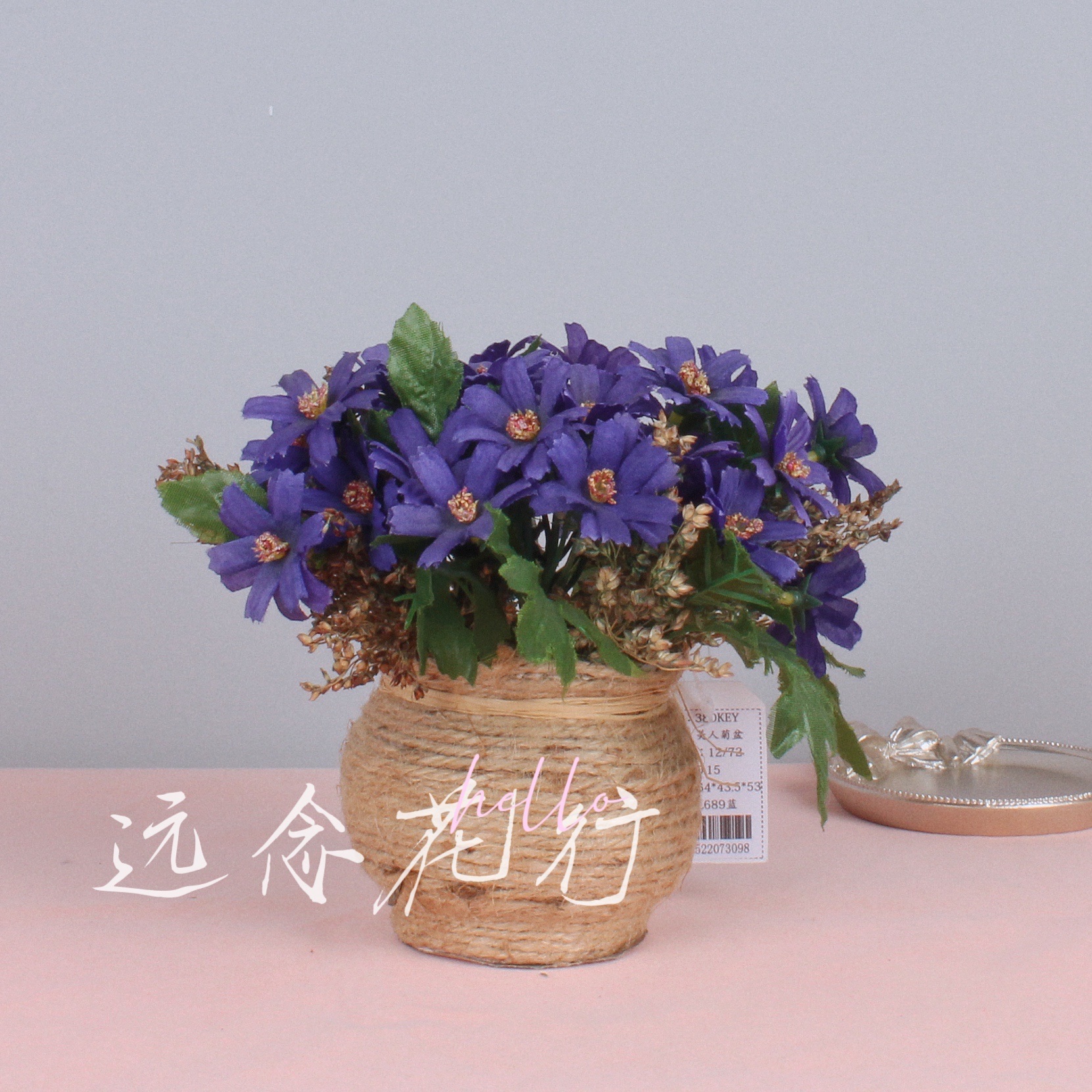 【远念花行】仿真花小盆栽美人菊盆