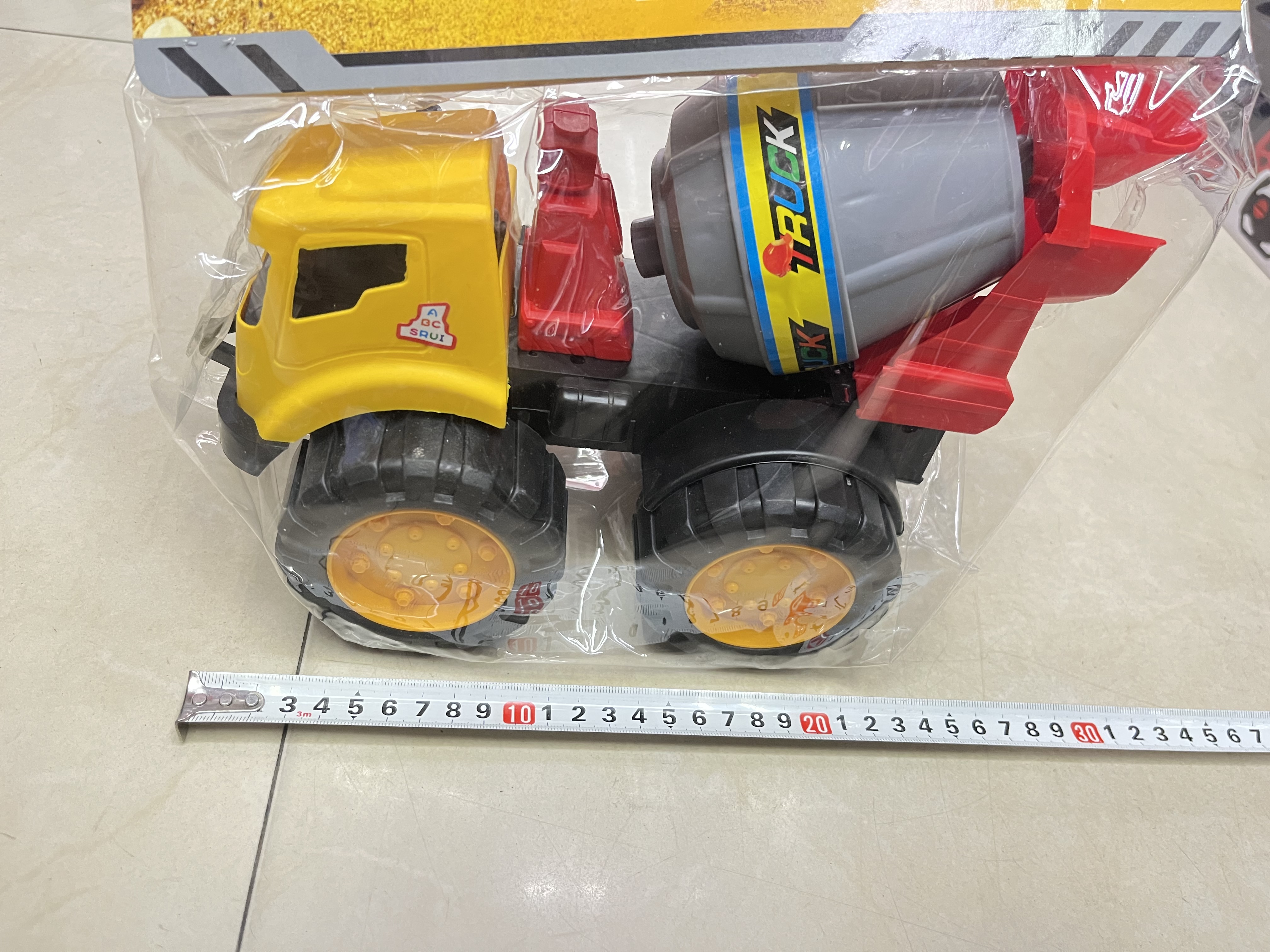 新款儿童滑行工程车搅拌车玩具PVC袋包装