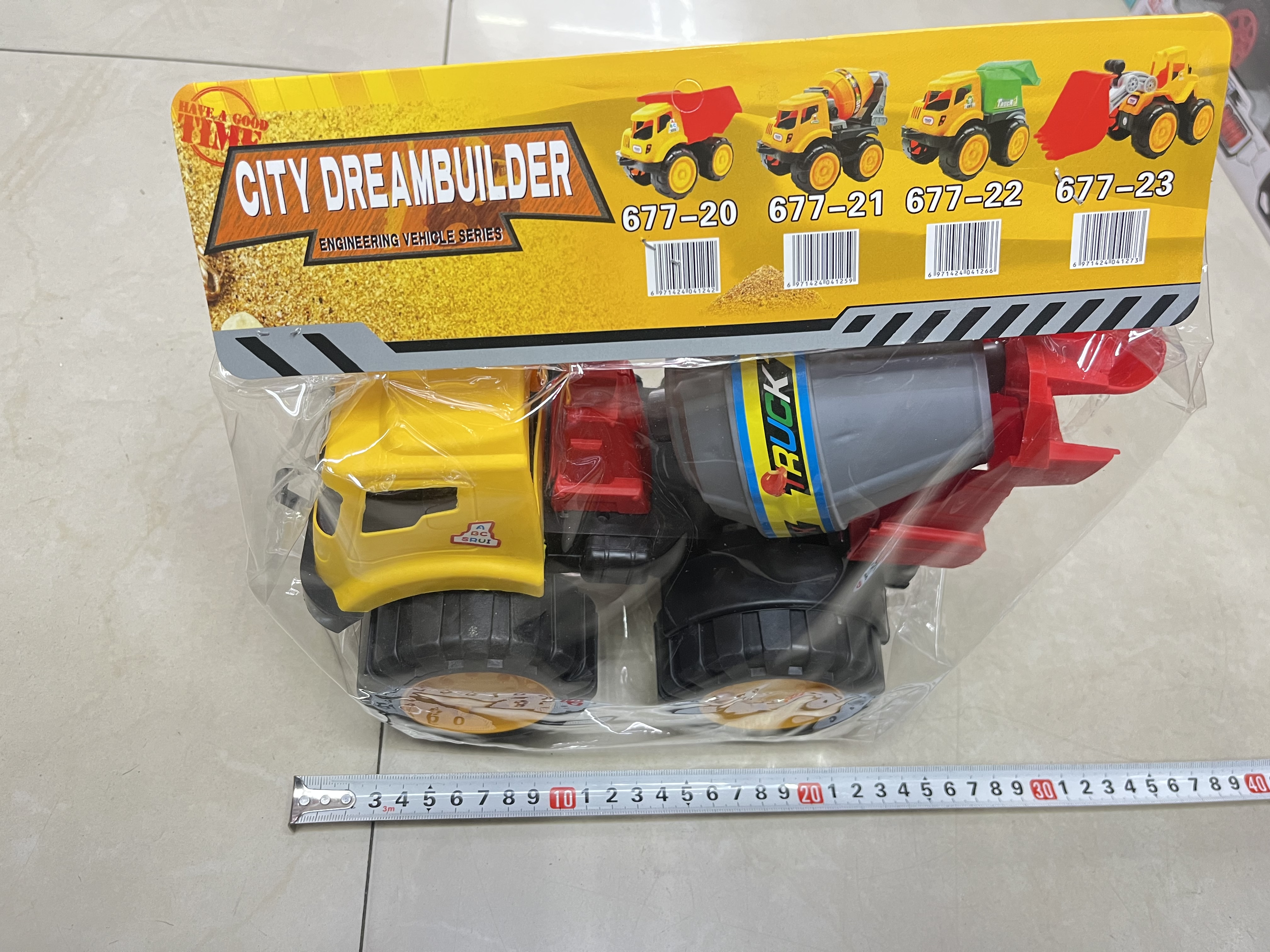 滑行工程车/水泥搅拌车/塑料玩具产品图