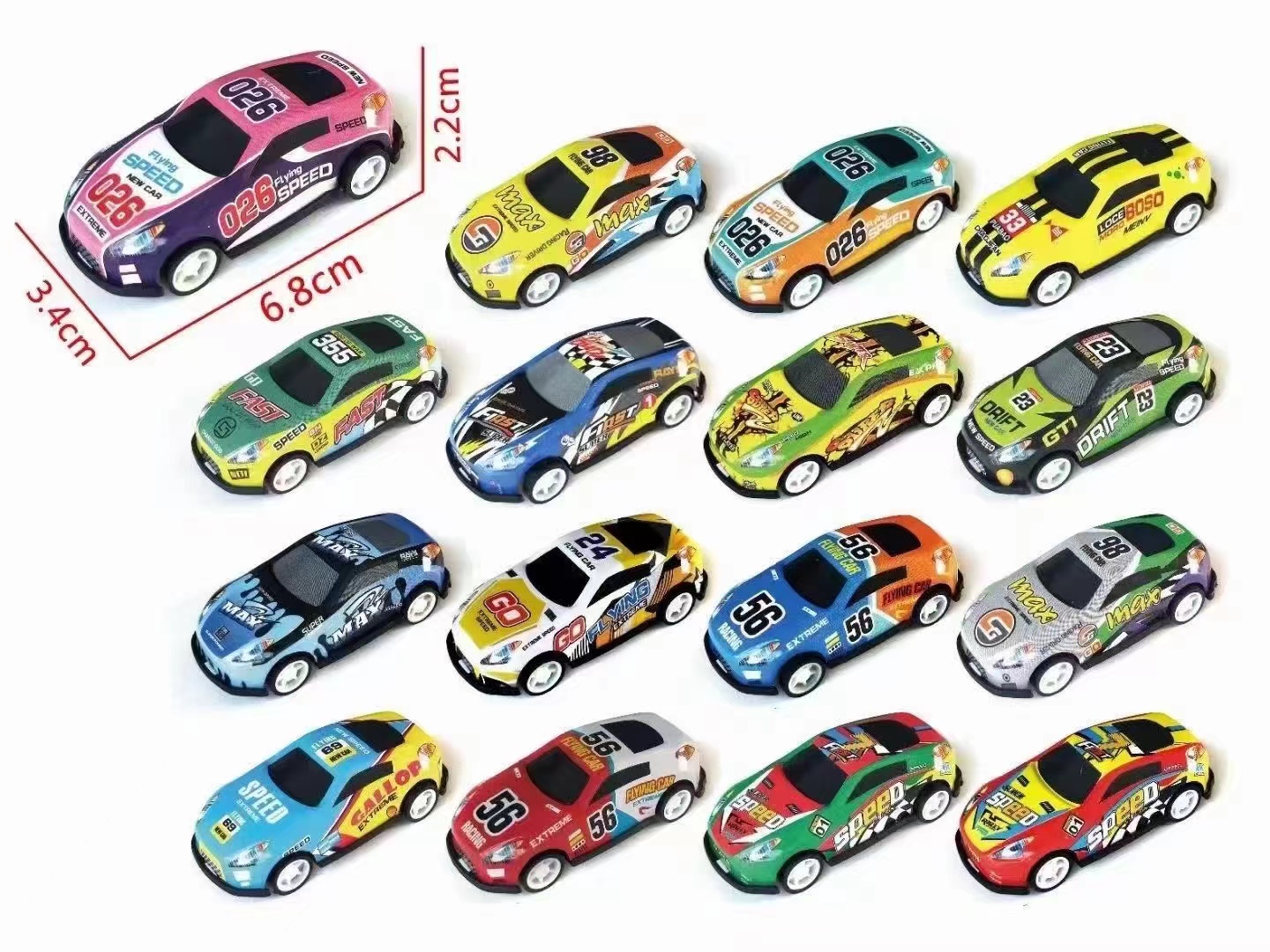 Cross-border best-selling online celebrity mini alloy sliding car toy, children's toy, metal durable car model, 6.8cm tin car, bulk toy wholesale factory direct sales, tin car details Picture