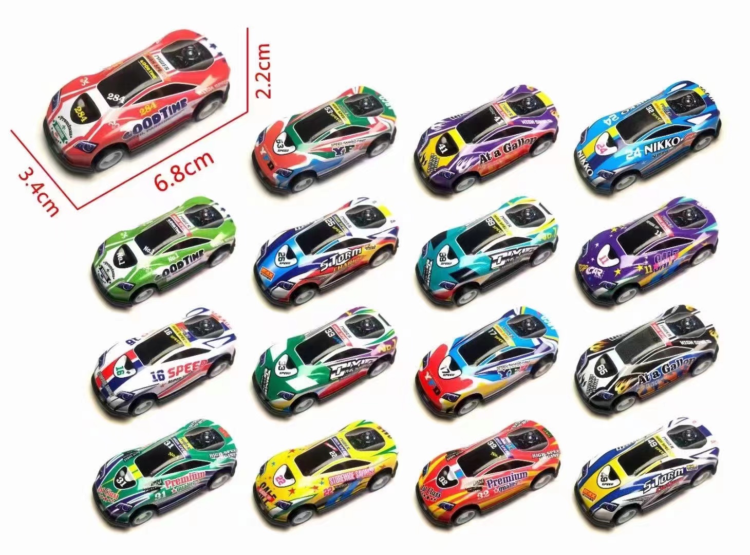 Cross-border best-selling online celebrity mini alloy sliding car toy, children's toy, metal durable car model, 6.8cm tin car, bulk toy wholesale factory direct sales, tin car