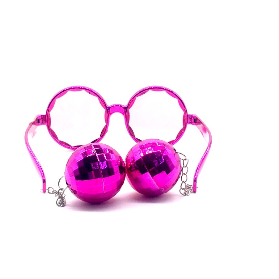 Round hanging ball glasses, wild Shouting party novel and funny glasses, bar colorful sunglasses, dance party dressing glasses Application Scenario