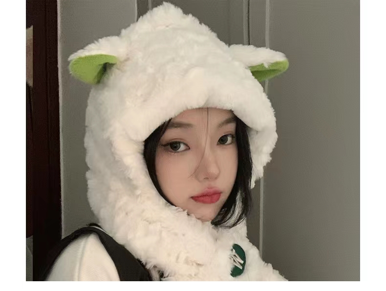 Sheep A Sheep, Beautiful Sheep Sheep Hat And Neck Two-Piece Set Item Picture