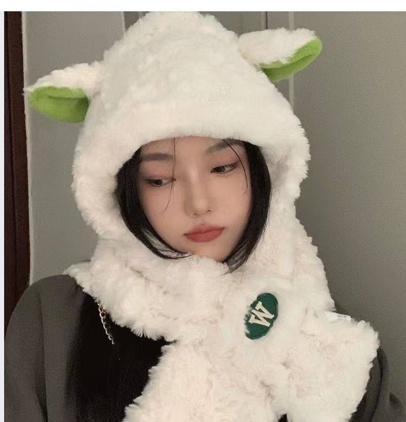 Sheep A Sheep, Beautiful Sheep Sheep Hat And Neck Two-Piece Set undefined