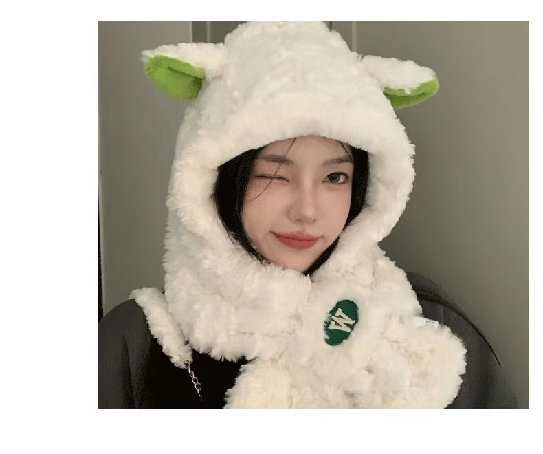 Sheep A Sheep, Beautiful Sheep Sheep Hat And Neck Two-Piece Set Specification drawing