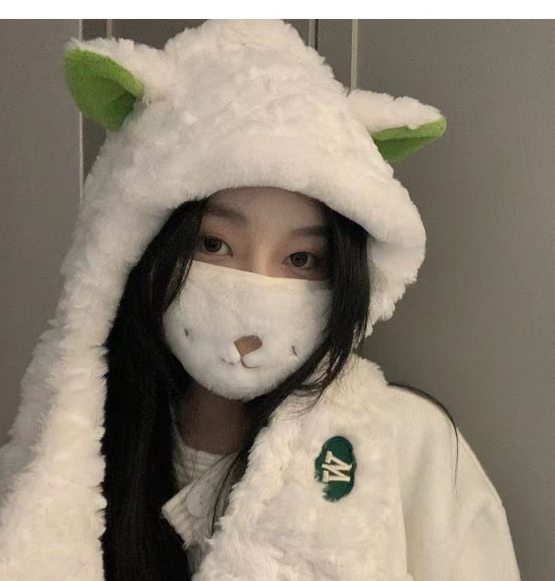 Sheep A Sheep, Beautiful Sheep Sheep Hat And Neck Two-Piece Set undefined
