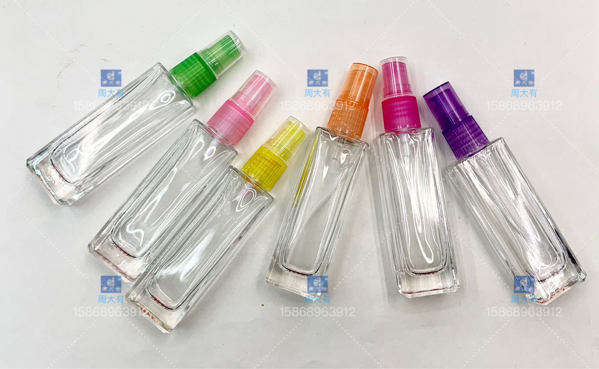 30ml高端精品方形透明玻璃瓶