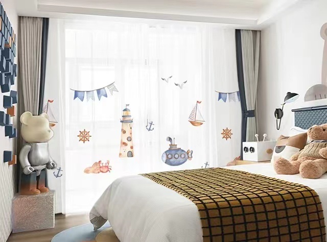 Bingo customizable children's cartoon curtains, fun and warm children's window screens, "The happy child within"